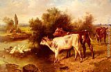 Calves Watering by Walter Hunt